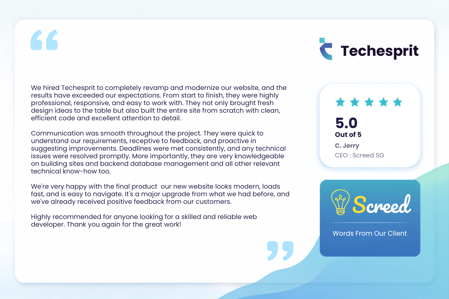 Client Testimonial